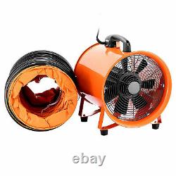 10 250mm Portable Extractor Ventilation Blower Fan and 5m PVC Flexible Ducting