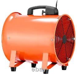 10 250mm Portable Ventilation Fan with 5m PVC Ducting Ventilator Axial Blower