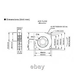 12032 120mm Turbine Blower Cooling Fan 5V 12V 24V DC For Centrifugal Humidifiers