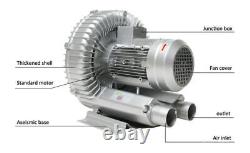 370W Vortex Centrifugal Fan Vacuum Pump 380V Booster Dry Air Blower Fan 3 Phase
