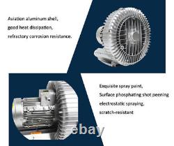 370W Vortex Centrifugal Fan Vacuum Pump 380V Booster Dry Air Blower Fan 3 Phase