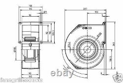 Centrifugal Blower Fan 230v AC 650m3/hr 160 Dia VBL 6/3 G2E160-AD G2E160-AY