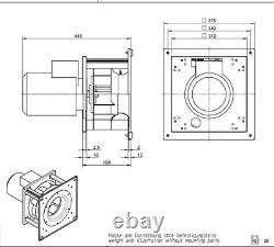 Centrifugal Extract Fan Dust Fume High Pressure Ahu 3ph 4000m3/hr 2000Pa 1.5KW