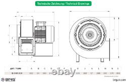 Centrifugal Fan REGULATOR + FLANGE + FLEX TUBE air suction centrifugal fan