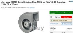 EBM-PAPST G2E180-EH03-01 Blowers & Centrifugal Fans AC Centrifugal Blower 230v