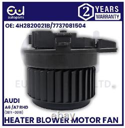 For Audi A4 8k 8w A6 C7 A7 4g A8 4h Heater Blower Motor Fan 11-18 4h2820021b Rhd