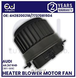 For Audi A4 8k 8w A6 C7 A7 4g A8 4h Heater Blower Motor Fan 11-18 4h2820021b Rhd