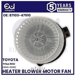 For Toyota Prius Heater Blower Motor Fan 2003-2009 8710347010 Rhd Only