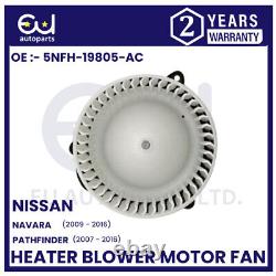 Heater Blower Fan Motor For Nissan Pathfinder Navara D40 07-14 Rhd 5nfh-19805-ac