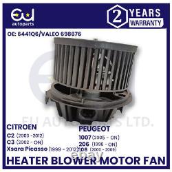 Heater Blower Motor Fan For Citroen C2 C3 Xsara Peugeot 206 307 1007 Oem 6441q6
