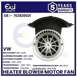 Heater Blower Motor Fan For Vw Multivan Transporter T5 T6 03-23 2.0 / 2.5tdi Rhd