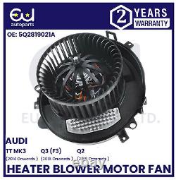 Heater Blower Motor Fan With Resistor For Audi A3 Q2 Q3 Tt 2016 Onwards