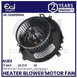 Heater Blower Motor Fan With Resistor For Audi A3 Q2 Q3 Tt 2016 Onwards