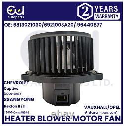 Heater Interior Blower Fan Motor For Ssangyong Vauxhall Antara Chevrolet Captiva