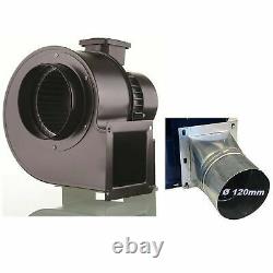 Industrial Centrifugal Blower Extractor Fan Dust Fume + Adapter 120 mm