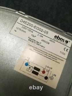 Reconditioned EBM D4E200-EG02-05 Fan Sontegra Sunbed Main Base Fan 230v 490w