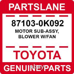 Toyota Hilux Fortuner Innova OEM Genuine Blower WithFAN Motor Sub-Assy 87103-0K092
