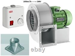 Turbo Zentrifugalgebläse Centrifugal Fan Ventilator-Lüfter 1950m³/H 230V