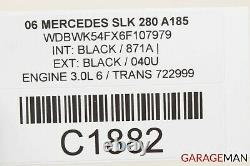 05-11 Mercedes R171 Slk350 Avant Gauche Ou Siège Droit Ventilateur Moteur Oem