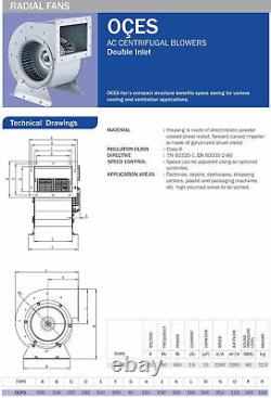 2200m H Turbo Fan Motor Extracteur de hotte d'extraction d'air de boîtier de ventilateur turbo