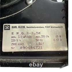 Karl Klein E N G 3-3, 5k Ventilateur Centrifuge Niederdruckventilateur Eng3-3