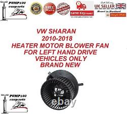 Pour VW Sharan 2010-2018, ventilateur de chauffage pour moteur soufflant uniquement pour les véhicules conduits à gauche (LHD) 1k1819015.