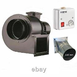 Régulateur de vitesse centrifuge + ventilateur radial à bride, ventilateur axial