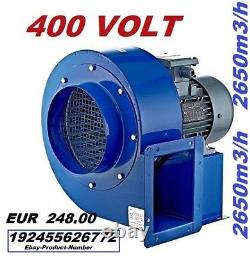 Ventilateur Centrifuge Industriel 2600m3/h 2900rp Échappement Extracteur De Fumée
