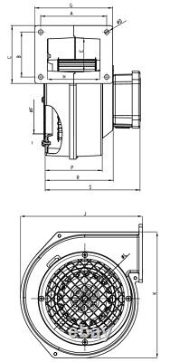 Ventilateur à centrifuge en aluminium pour forge de forgeron