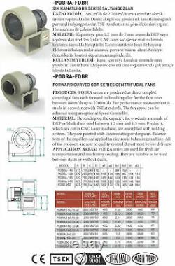 Ventilateur centrifuge 2600 m3/H 230V & bride + régulateur d'extraction d'air soufflant