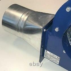 Ventilateur centrifuge 2600m3/H 380V Bride + Tuyau flexible pour extraction d'air du ventilateur soufflant