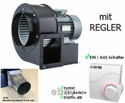 Ventilateur centrifuge Radial 1950m ³ H + Régulateur de vitesse + Adaptateur