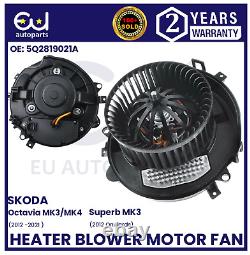 Ventilateur de moteur de souffleur de chauffage avec résistance pour Skoda Octavia Mk3 Mk4 Skoda Superb Mk3