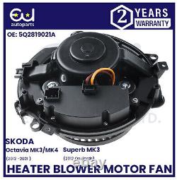Ventilateur de moteur de souffleur de chauffage avec résistance pour Skoda Octavia Mk3 Mk4 Skoda Superb Mk3
