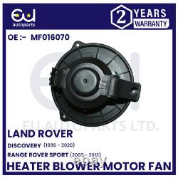 Ventilateur du moteur de soufflante de chauffage pour Discovery 3 et 4 L319 Range Rover Sport L320 2 broches